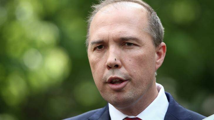 Immigration Minister Peter Dutton says he has not seen the leaked document that proposes sweeping changes to Australia's refugee system. Photo: Alex Ellinghausen