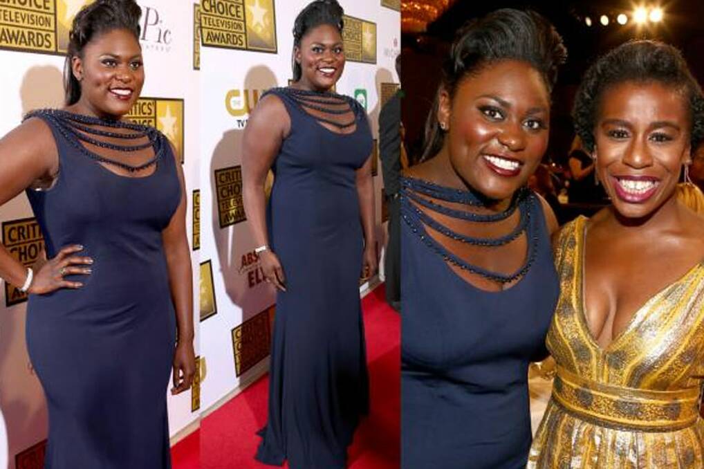 THE GOOD: If I was in a television prison I'd definitely want Taystee to be my bestie. Or maybe Red, depending on how old I was when I landed in the clink. Anywho Danielle 'Taystee' Brooks looks stunning in this navy Terani dress. The colour sings on her, the subtle flare of the skirt is just right and I'm even, despite myself, liking her very tall hair. PS: Uzo 'Crazy Eyes' Aduba is also looking radiant in a vintage dress (and that lip colour is loco but in a positive way: crazy good).