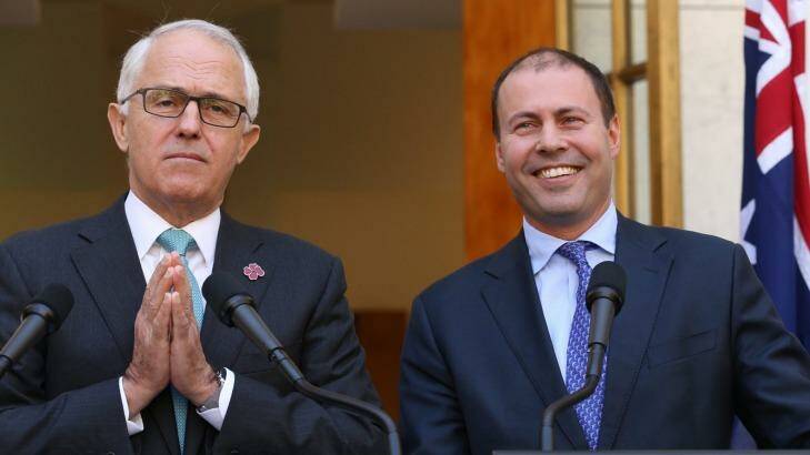 Prime Minister Malcolm Turnbull and Energy and Environment Minister Josh Frydenberg. Photo: Andrew Meares