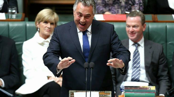 Joe Hockey receives a torrid time from Labor members in question time on Tuesday. Photo: Alex Ellinghausen