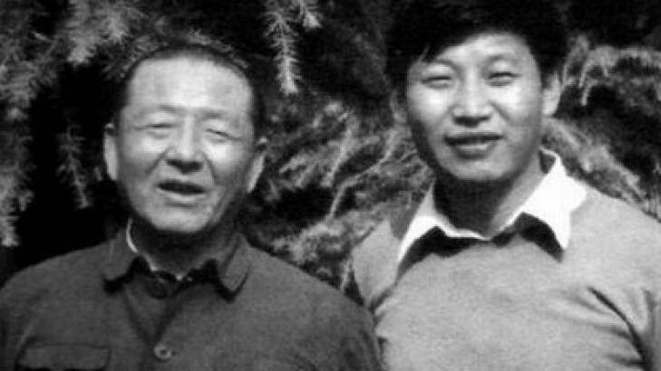 Xi Jinping and his father Xi Zhongxun, a war hero who later suffered during Mao's Cultural Revolution. Photo: Supplied