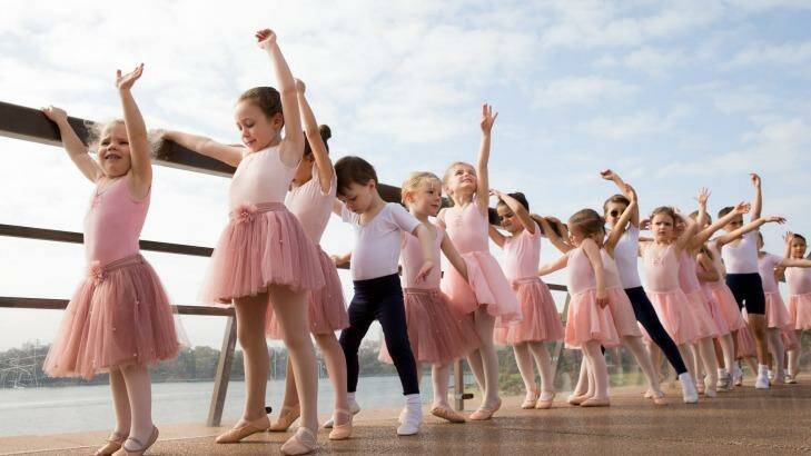 Young ballerinas gather at the Sydney Opera House to promote The Storytime Ballet: Sleeping Beauty. Photo: Janie Barrett