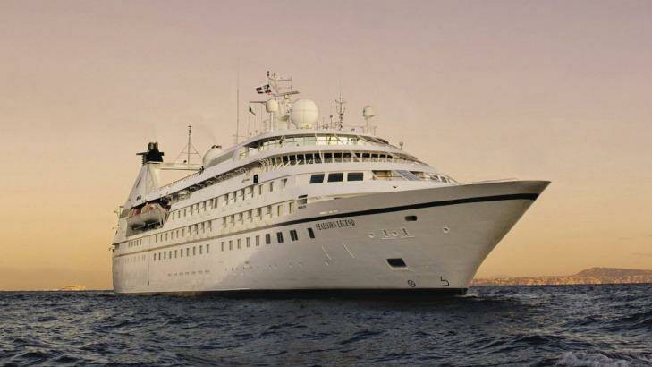 The cruise ship Seabourn Legend.
