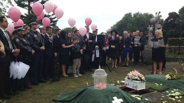 Burial of baby Lily Grace on April 29. Photo: Daisy Dumas