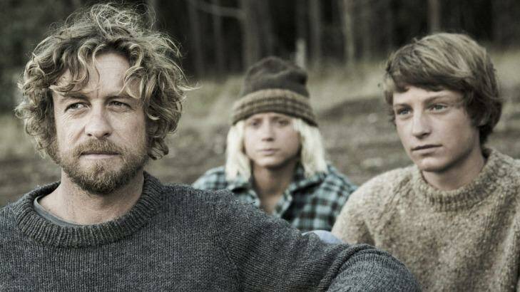 Yearning: Simon Baker, Samson Coulter and Ben Spence in the first photo for the film <i>Breath</i>, which has started shooting in Western Australia. Photo: Nic Duncan
