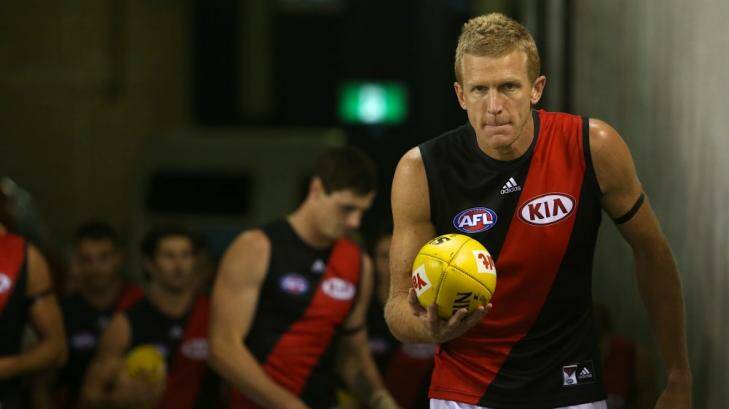 Essendon champion Dustin Fletcher's future has been a hotly debated topic. Photo: Pat Scala
