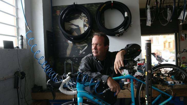 Josh Blake owns Renegade Cycles at Lane Cove. There is a desperate need for more bike mechanics. Photo: Louise Kennerley