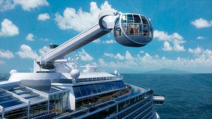 Ovation of the Seas boasts a 90-metre-high Northstar viewing capsule.