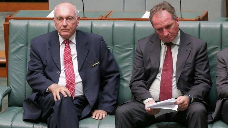 Nationals deputy leader Barnaby Joyce is favourite to replace Mr Truss as party leader and deputy Prime Minister. Photo: Alex Ellinghausen