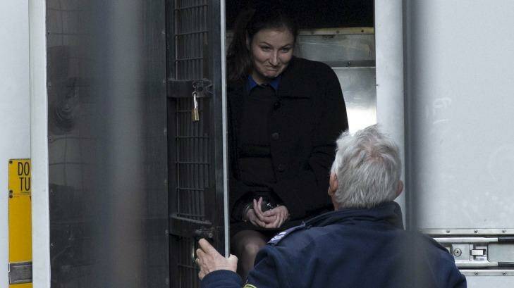 Harriet Wran arrives at the NSW Supreme Court on Thursday for her sentencing hearing. Photo: Michele Mossop 