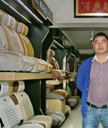 Shopowner Huang says orders have halved since last year. Photo: Sanghee Liu