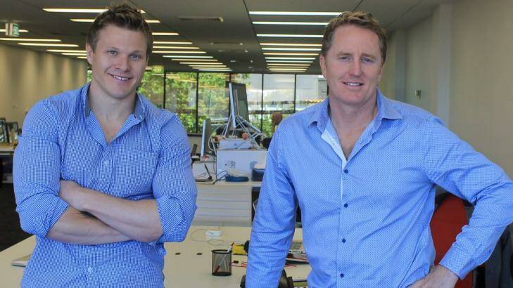 Co-founders of Aussie start-up Stackla, Peter Cassidy and Damien Mahoney.