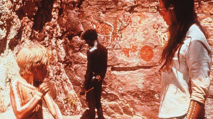 Lucien John, David Gulpilil and Jenny Agutter in the film Walkabout.