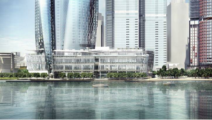 Lawyers for local community groups challenged the legality of planning approvals given to relocate the $2 billion casino complex to the waterfront.  Photo: Crown Resorts