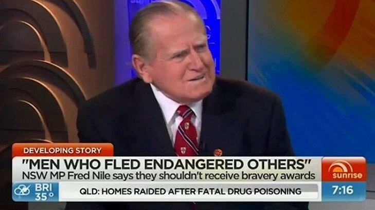 Fred Nile on <i>Sunrise</i> this morning. Photo: Channel Seven