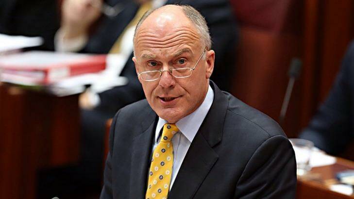 Dumped cabinet minister Eric Abetz. Photo: Andrew Meares