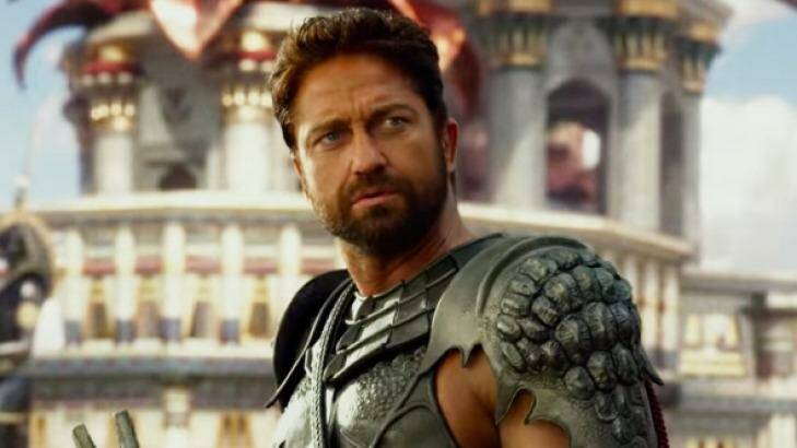Playing an ancient Egyptian god ... Gerard Butler in <i>Gods of Egypt</i>.