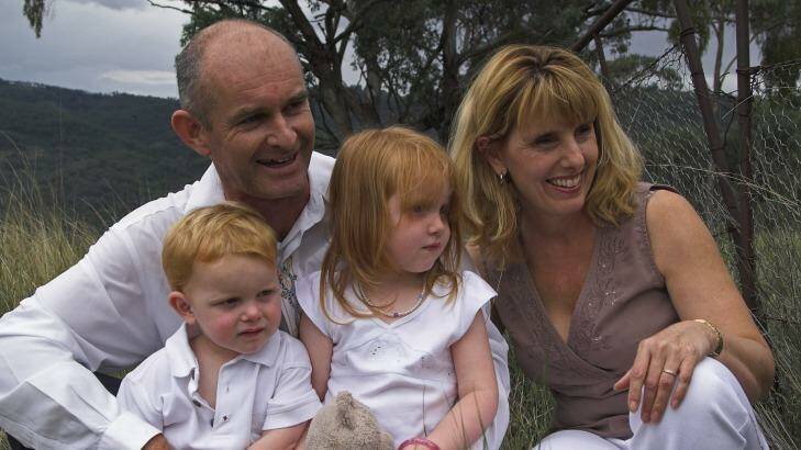 Glen Turner, his wife Alison McKenzie and their children Jack and Alexandra. Photo: Tracy Fulford Photography