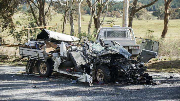 One person died in a head-on crash on the Kings Highway on Wednesday morning. 