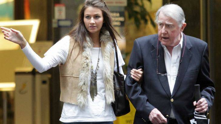 Harriet Wran and her father Neville Wran in 2011. Photo: Lee Besford