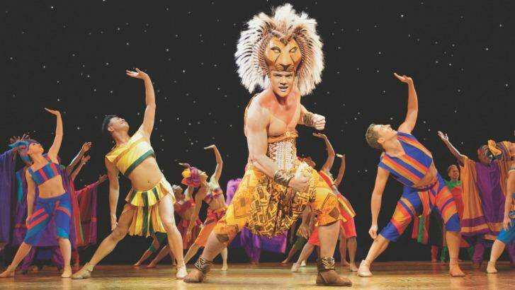 Nick Afoa as Simba in the stage version of <i>The Lion King</i>. Photo: Deen van Meer