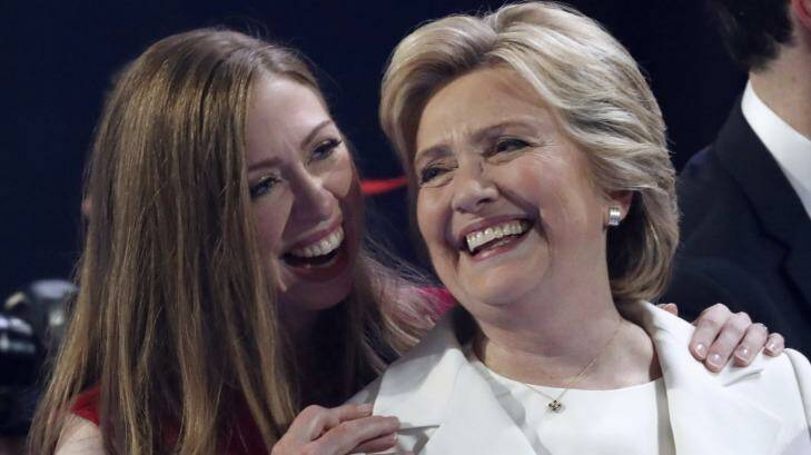 Hillary Clinton, with her daughter Chelsea, says "no one gets through life alone". Photo: Paul Sancya