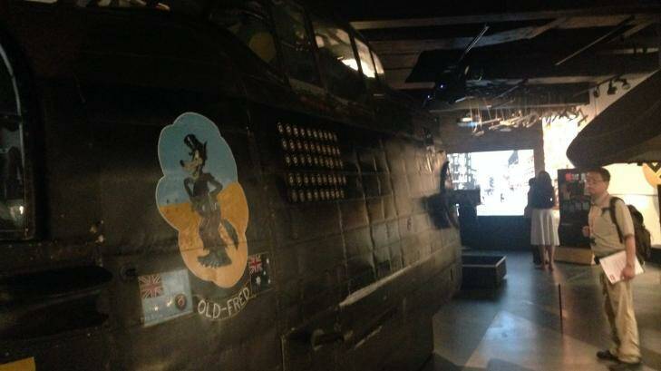A Lancaster bomber cockpit - from 'Old Fred', flown by 467 Squadron Royal Australian Air Force - at London'?s Imperial War Museum. Photo: Nick Miller