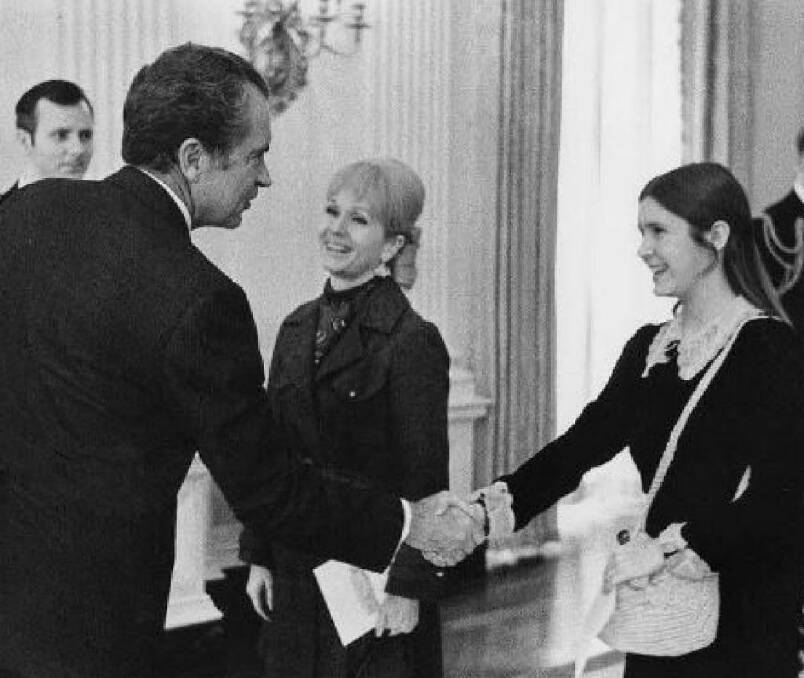 Meeting President Nixon in the 70s. Photo: Twitter