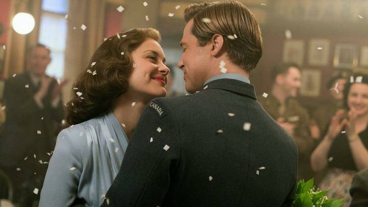 Brad Pitt and Marion Cotillard in <i>Allied</i>. Photo: Supplied