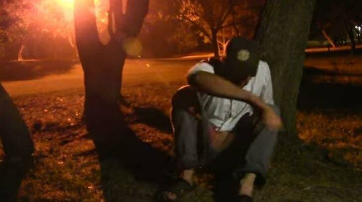 One video show the Coffs Coast Pedo Hunter confronting a man in a park after dark and accusing him of grooming a 14-year-old girl. Photo: YouTube