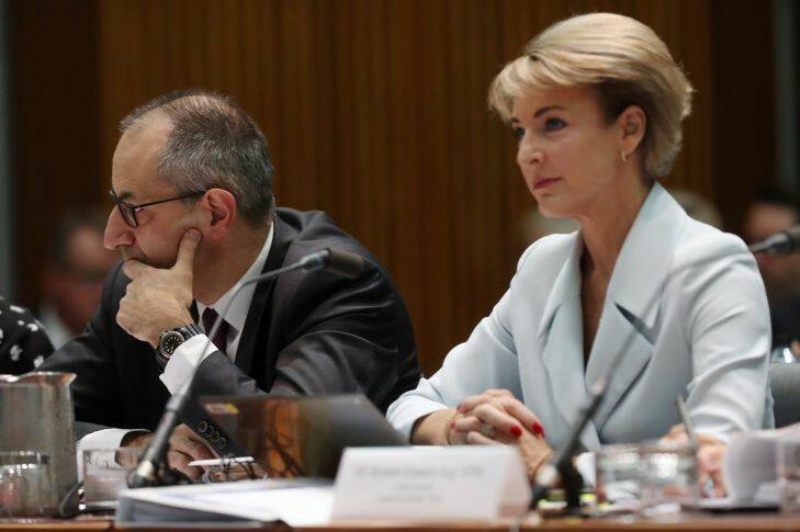 Mike Pezzullo Secretary Department of Immigration and Border Protection and Minister Senator Michaelia Cash appeared before Senate Estimates at Parliament House in Canberra on Monday 27 February 2017. Photo: Andrew Meares  Photo: Andrew Meares