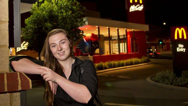Brigid Forrester, 19, worked at McDonald's until last November.  Photo: Tony Ashby
