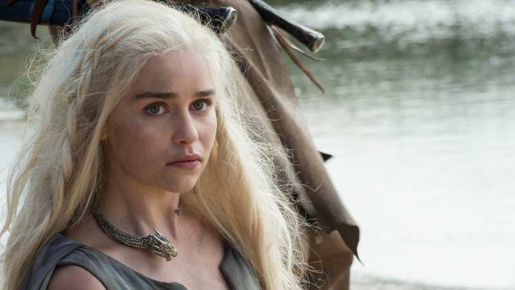 Queen of dragons and paydays ... Emilia Clarke, who plays Daenerys Targaryen on Game of Thrones, will reportedly get $US500,000 per episode during season seven. Photo: Supplied