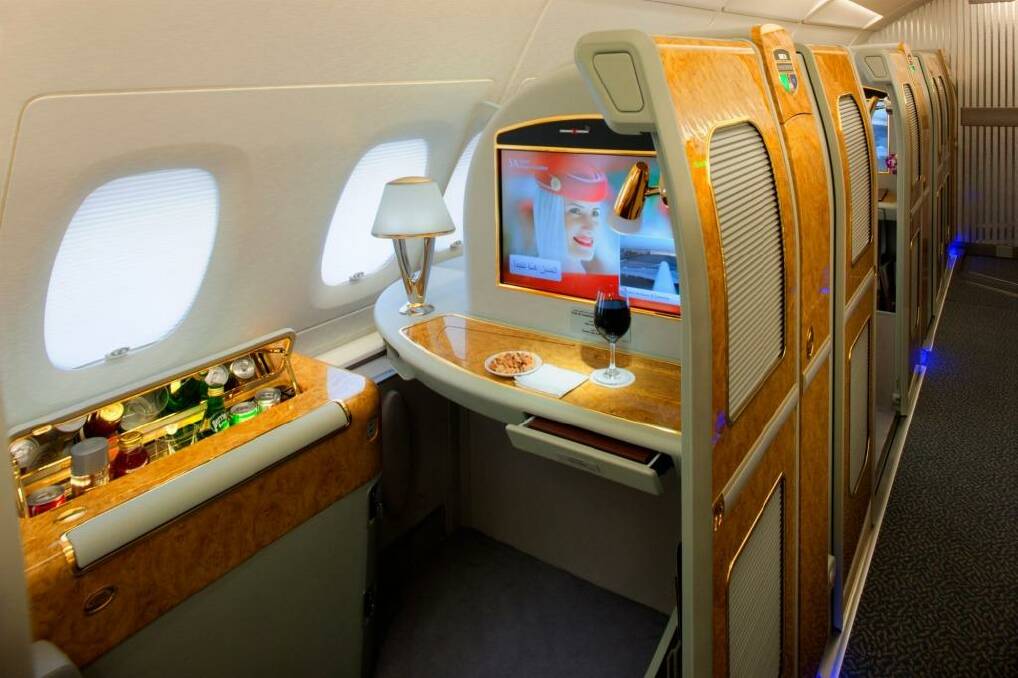 The Emirates A380-800 first class private suite. Photo: Supplied