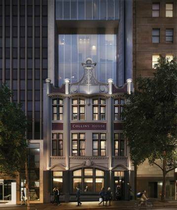 The Collins Street terrace which will become the entrance to one of Melbourne's skinniest skyscrapers. Photo: Supplied