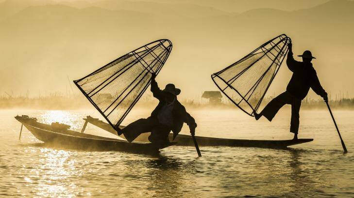 Fishermen on Inle Lake, in Shan state.