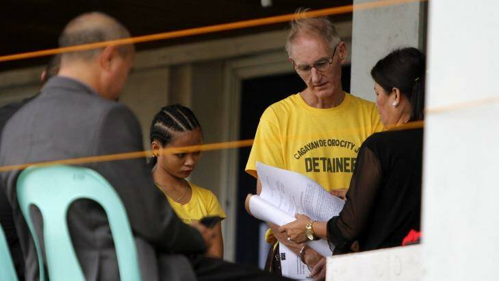 Alleged paedophile Peter Gerard Scully, 52, is arraigned in the Philippines. Photo: Joseph Ben R. Deveza