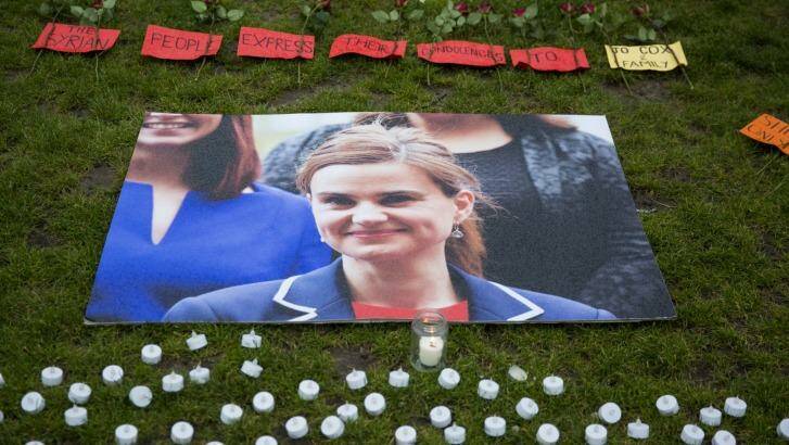 Tributes left in Parliament Square, London for murdered British MP Jo Cox. Photo: Jack Taylor/Getty Images