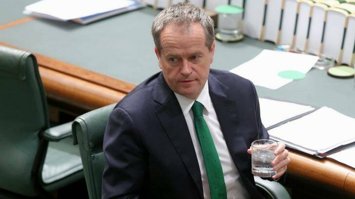 Opposition Leader Bill Shorten during Question Time at Parliament House in Canberra on Tuesday 17 March 2015.  Photo: Alex Ellinghausen