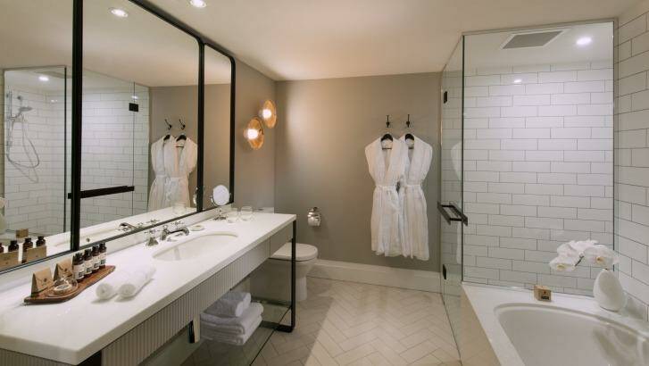 A Mayfair Hotel King Suite bathroom. Photo: Adam Bruzzone