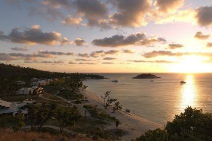 Sunset over the resort at Lizard Island. Photo: Supplied