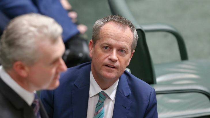 'He's keeping the right wing of his own party happy' ...Opposition Leader Bill Shorten was critical of Malcolm Turnbull's speech at the Paris summit. Photo: Alex Ellinghausen