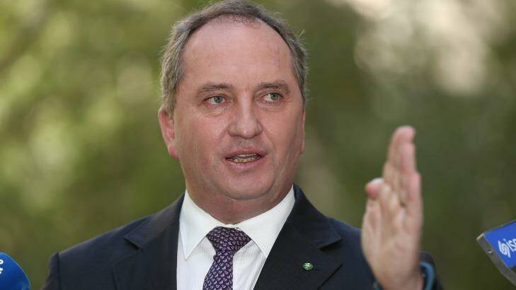 Two wrongs don't make a right, says Deputy Prime Minister Barnaby Joyce. Photo: Alex Ellinghausen
