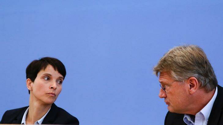 Frauke Petry, left, chairwoman of the Alternative for Germany, said Donald Trump's victory was "encouraging for Germany and for Europe". Photo: Markus Schreiber/AP