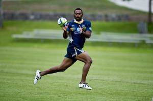 Tevita Kuridrani is set to return for the Brumbies this weekend, but will need to battle Andrew Smith for his spot. Photo: Jay Cronan