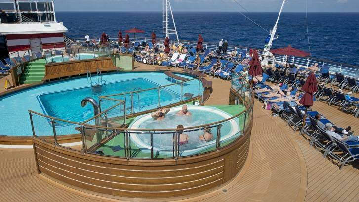 The Carnival Vista's pool deck.