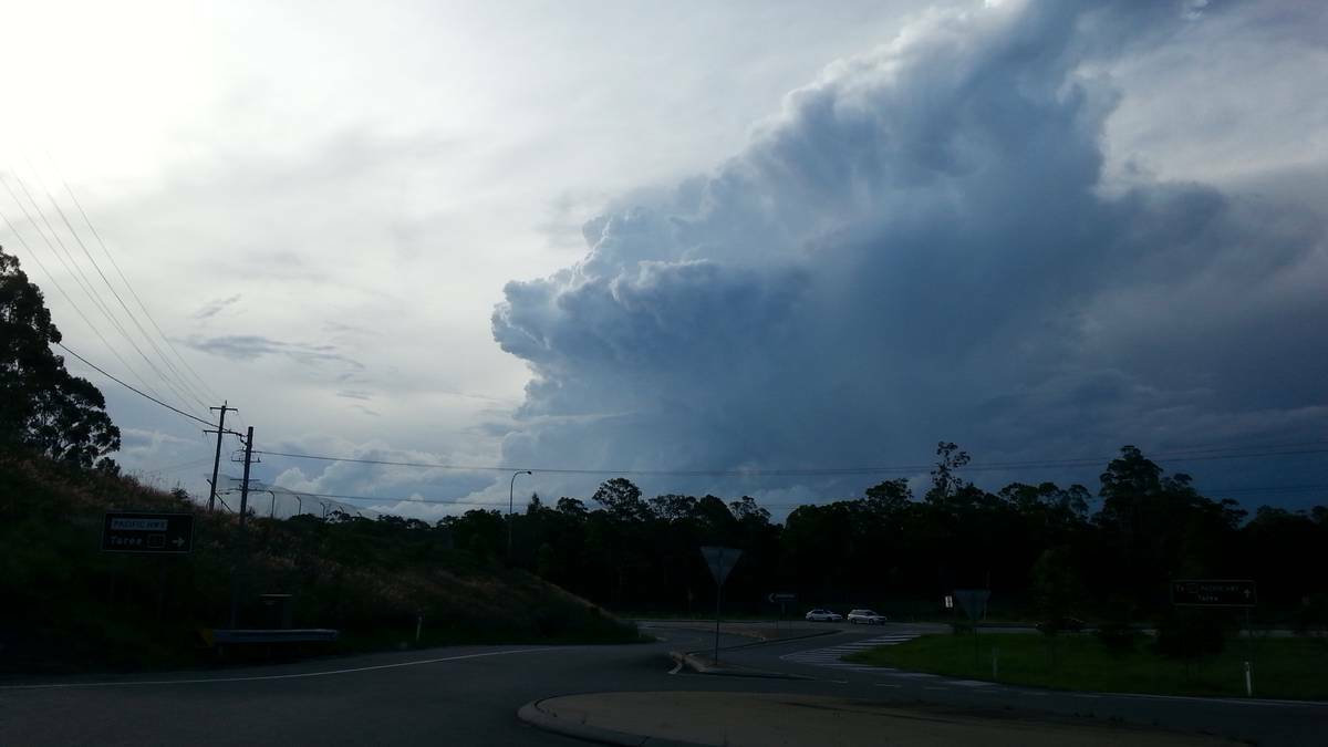 Stormy skies over Newcastle. Picture: Cindy Gliddon, Newcastle Herald.