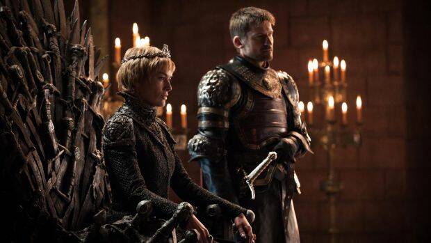 Lena Headey as Cersei Lannister and Nikolaj Coster-Waldau as Jamie Lannister in a scene from the upcoming seventh season of Game of Thrones. Photo: Helen Sloan/HBO
