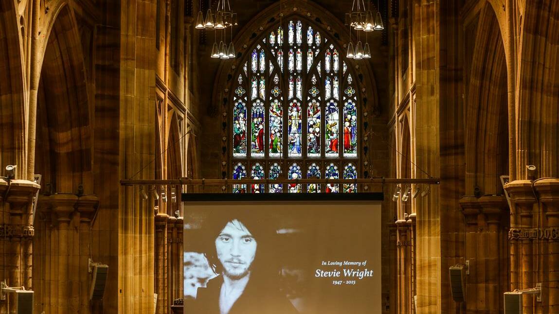 St Andrew's Cathedral for the funeral service of Stevie Wright in Sydney. 8th January 2016. Pic: Dallas Kilponen