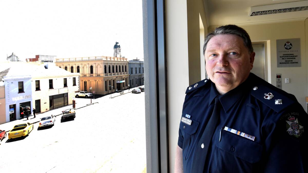 Ballarat police Superintendent Andrew Allen refused to comment on the IBAC investigation. PICTURE: JEREMY BANNISER  